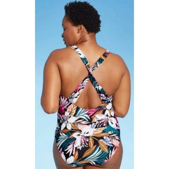 Kona Sol medium coverage one piece swimsuit Floral Size M - Picture 2 of 12
